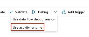 Use Activity Runtime button